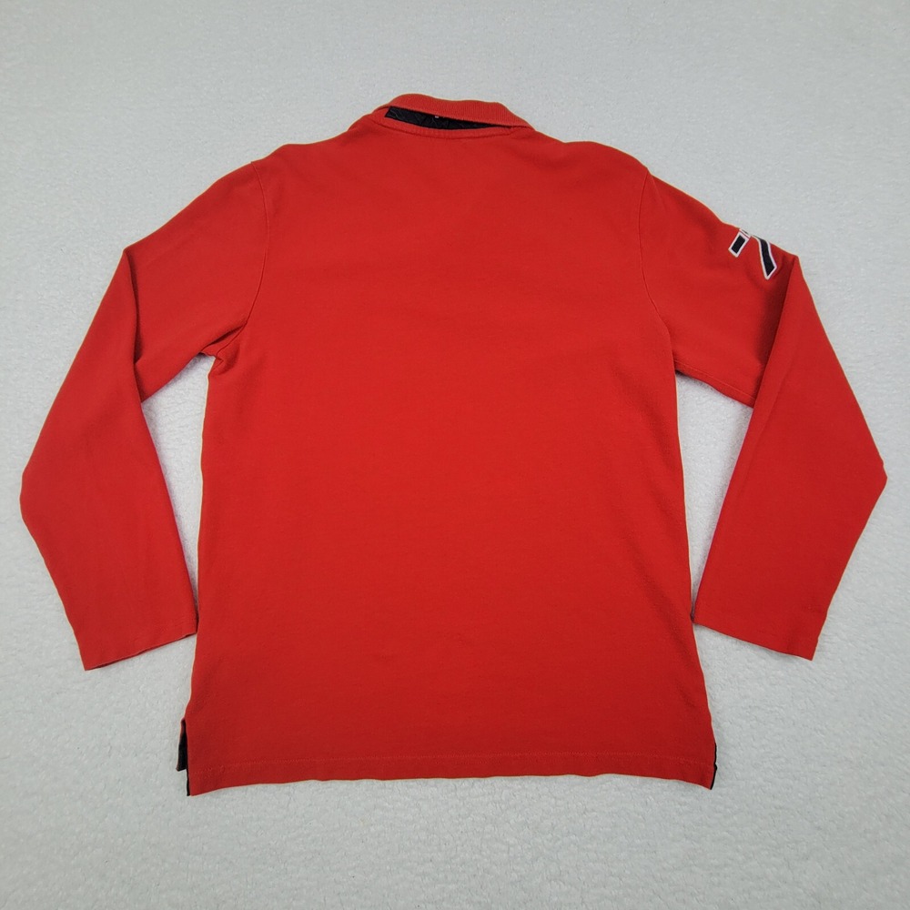 Helly Hansen HP Club Rugger Polo Mens Small S Red Long Sleeve Cotton Shirt - Picture 9 of 10